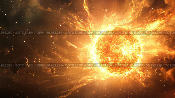 sun dissolving solar flare ai generated. Стоковое AI-изображение, AI-художник Vectorwin / Фотобанк Лори