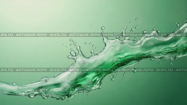 Surface texture with splashes and bubbles. Abstract nature background. Cosmetic moisturizer water green. Стоковое AI-видео, аниматор Sergey Grishin / Фотобанк Лори