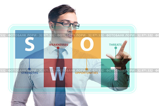 SWOT technique concept for business. Стоковое фото, фотограф Elnur / Фотобанк Лори