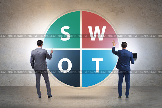 SWOT technique concept for business. Стоковое фото, фотограф Elnur / Фотобанк Лори