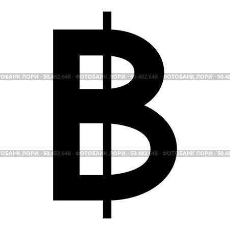 Symbol Baht Thailand money cash currency sign icon black color vector illustration image flat style simple. Symbol Baht Thailand money cash currency sign icon black color vector illustration image flat style. Стоковая иллюстрация, агентство Ingram Publishing / Фотобанк Лори