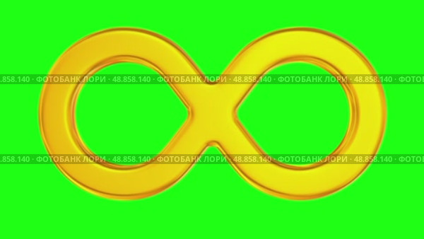 Symbol infinity on green background. Isolated 3D illustration. Стоковая анимация, аниматор Ильин Сергей / Фотобанк Лори