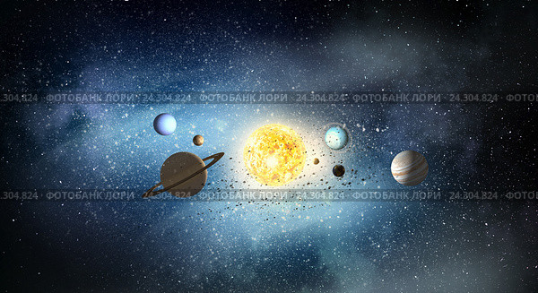 System of planets . Mixed media. Стоковое фото, фотограф Sergey Nivens / Фотобанк Лори