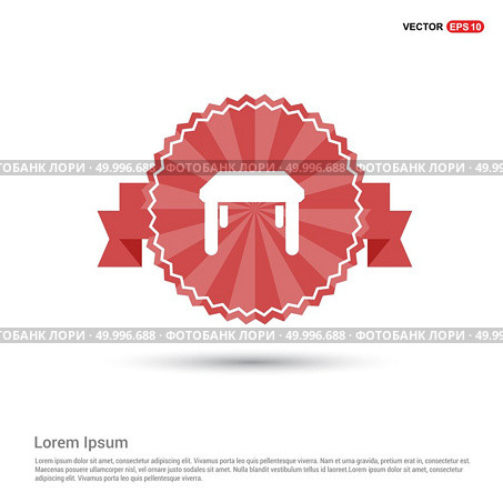 Table Icon - Red Ribbon banner. Стоковая иллюстрация, агентство Ingram Publishing / Фотобанк Лори