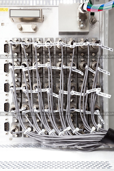 Telecommunication expansion terminator device node on Server rack. Стоковое фото, агентство Ingram Publishing / Фотобанк Лори