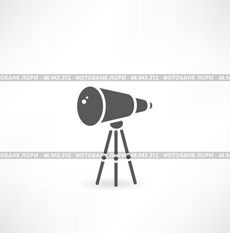 Telescope on support over wite. Стоковая иллюстрация, агентство Ingram Publishing / Фотобанк Лори