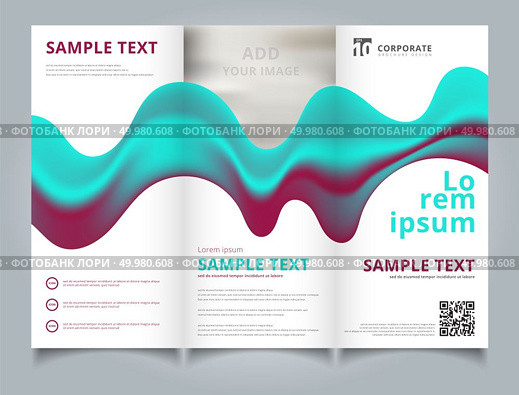 Template brochure layout design abstract 3D blue and pink color liquid composition with smooth gradient shape. You can use for leaflet, flyer, annual report, print. Vector illustration. Стоковая иллюстрация, агентство Ingram Publishing / Фотобанк Лори