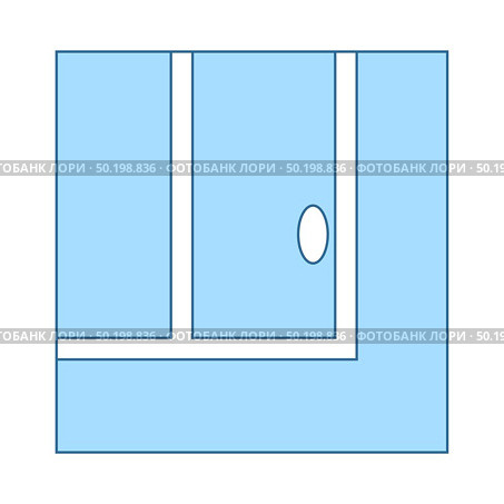 Tennis Replay Ball In Icon. Thin Line With Blue Fill Design. Vector Illustration. Стоковая иллюстрация, агентство Ingram Publishing / Фотобанк Лори