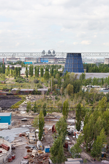 Территория завода. Стоковое фото, фотограф Кекяляйнен Андрей / Фотобанк Лори