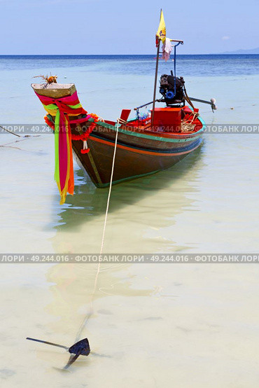 thailand  in  kho tao bay asia isle blue clean water    pirogue   and south china sea . Стоковое фото, агентство Ingram Publishing / Фотобанк Лори