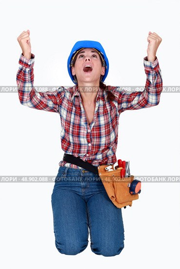 Thankful woman. Стоковое фото, агентство Ingram Publishing / Фотобанк Лори