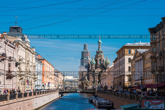 The Church of the Resurrection of Christ (Spas-na-Krovi) is under reconstruction. Russia, Saint Petersburg, August 15, 2025. Редакционное фото, фотограф Photojuli / Фотобанк Лори