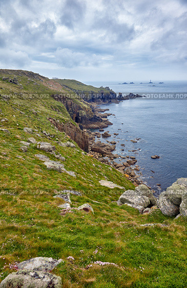 The coastline at the Land's End on the end of the Penwith peninsula. Cornwall. England. GB. (2009 год). Стоковое фото, фотограф Сергей Пристяжнюк (Serg Zastavkin) / Фотобанк Лори