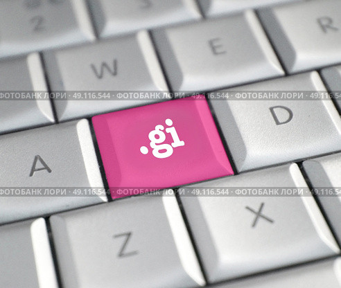 The .gi domain name on a keyboard key. Стоковое фото, агентство Ingram Publishing / Фотобанк Лори