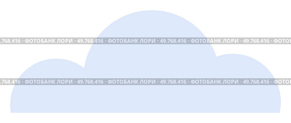The image features a light blue cloud shape with smooth edges in a simple design. Ideal for weather-related graphics, nature illustrations, children s themes, digital icons, and minimalist art.. Simple Light Blue Cloud Shape Ideal for Weather, Nature, and Children s Themes. Стоковая иллюстрация, агентство Ingram Publishing / Фотобанк Лори