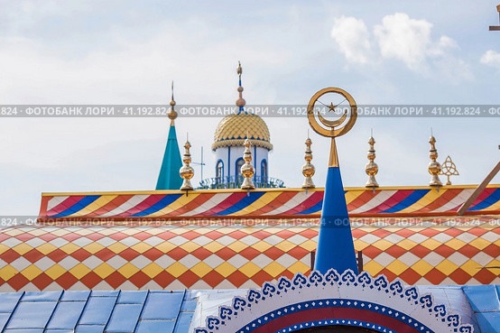 The main attraction of the city. The Temple of All Religions in Kazan.Kazan City, Republic of Tatarstan, Russia, September 2023. Редакционное фото, фотограф Photojuli / Фотобанк Лори