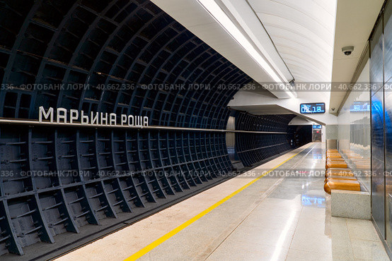 The metro station of the Bolshaya koltsevaya metro line Marina Grove is open, (2023 год). Редакционное фото, фотограф Скрипачев Антон / Фотобанк Лори