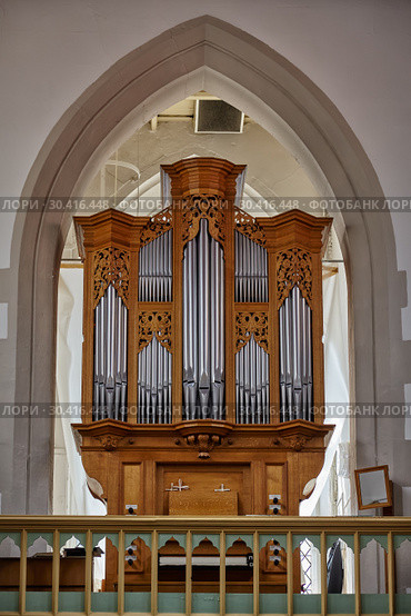 The organ of the St Matthew's Church. Sheffield. South Yorkshire. England (2009 год). Редакционное фото, фотограф Сергей Пристяжнюк (Serg Zastavkin) / Фотобанк Лори
