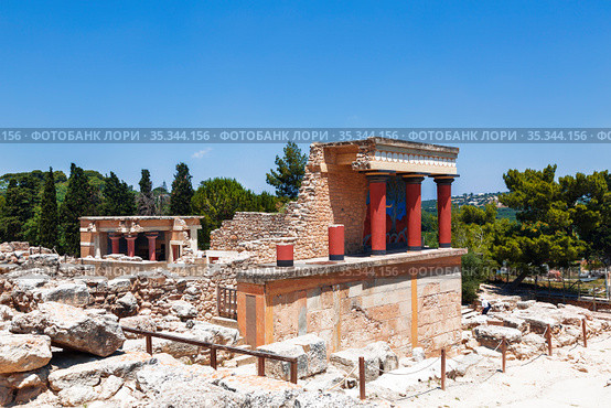 The Palace of Knossos in Crete, Heraklion, Greece (2017 год). Стоковое фото, фотограф Наталья Волкова / Фотобанк Лори