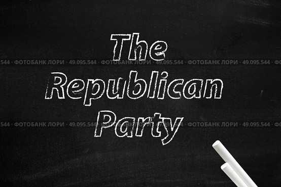 The Republican Party written on board. Стоковое фото, агентство Ingram Publishing / Фотобанк Лори