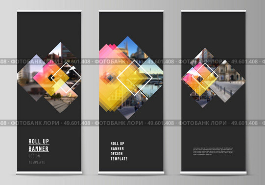 The vector illustration of the editable layout of roll up banner stands, vertical flyers, flags design business templates. Creative trendy style mockups, blue color trendy design backgrounds. The vector illustration of the editable layout of roll up banner stands, vertical flyers, flags design business templates. Creative trendy style mockups, blue color trendy design backgrounds. Стоковая иллюстрация, агентство Ingram Publishing / Фотобанк Лори