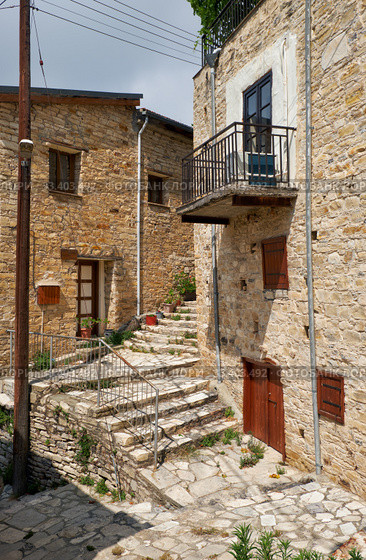 The white ladder street of Pano Lefkara village. Larnaca District. Cyprus (2018 год). Стоковое фото, фотограф Сергей Пристяжнюк (Serg Zastavkin) / Фотобанк Лори