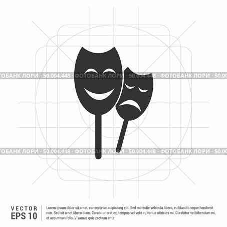 Theatrical masks Icon. Стоковая иллюстрация, агентство Ingram Publishing / Фотобанк Лори