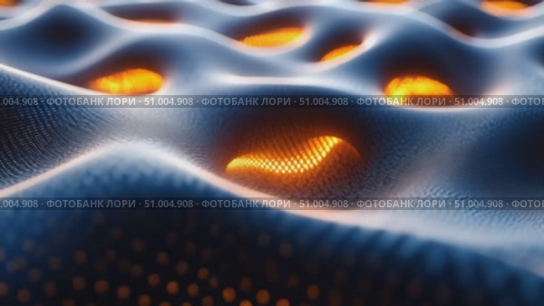 This captivating display showcases glowing waves and textured patterns, highlighting the beauty of abstract art in vibrant colors and shapes. Стоковое AI-видео, аниматор Данила Большаков / Фотобанк Лори