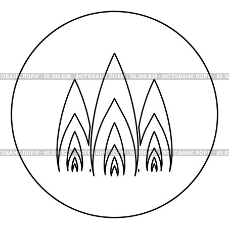 Three flame fire Burn bonfire 3 tongues icon in circle round outline black color vector illustration flat style simple image. Three flame fire Burn bonfire 3 tongues icon in circle round outline black color vector illustration flat style image. Стоковая иллюстрация, агентство Ingram Publishing / Фотобанк Лори