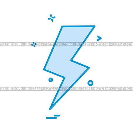 Thunder icon design vector. Стоковая иллюстрация, агентство Ingram Publishing / Фотобанк Лори