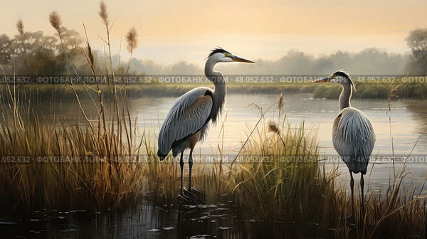 tidal estuarine marsh landscape ai generated. Стоковое AI-изображение, AI-художник Vectorwin / Фотобанк Лори