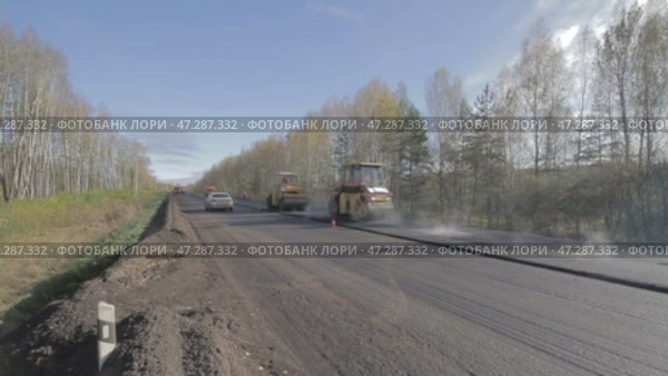 time lapse road repair asphalt. Стоковое видео, видеограф Алексей Сергеев / Фотобанк Лори
