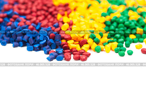 tinted plastic granulate for injection moulding process. Стоковое фото, фотограф Сергей Толмачёв / Фотобанк Лори
