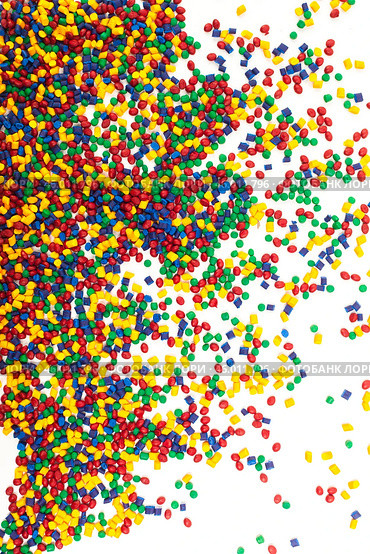 tinted plastic granulate for injection moulding process. Стоковое фото, фотограф Сергей Толмачёв / Фотобанк Лори