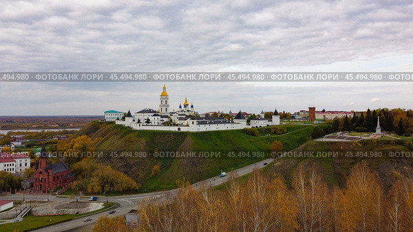 Тобольск. Тобольский кремль. Вид с высоты (2023 год). Редакционное фото, фотограф Литвяк Игорь / Фотобанк Лори