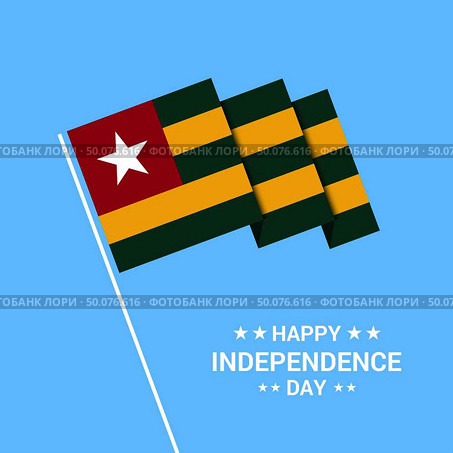 Togo Independence day typographic design with flag vector. Стоковая иллюстрация, агентство Ingram Publishing / Фотобанк Лори