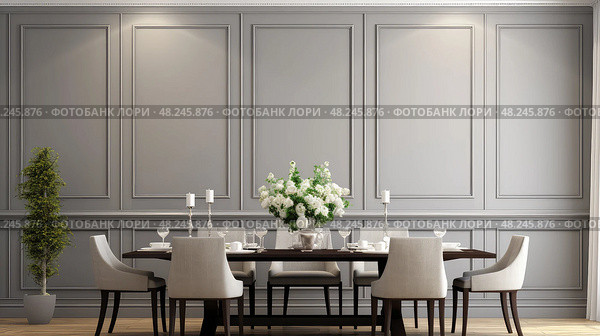 traditional wainscoting wall ai generated. Стоковое AI-изображение, AI-художник Vectorwin / Фотобанк Лори