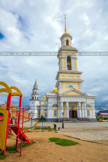 Transfiguration Cathedral. City of Nevyansk. Sverdlovsk region (2021 год). Стоковое фото, фотограф Акиньшин Владимир / Фотобанк Лори