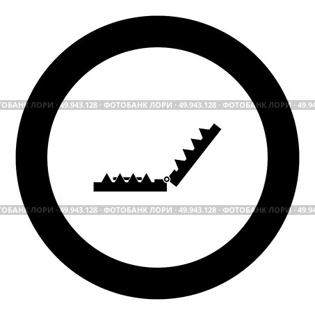 Trap icon black color in round circle vector illustration. Стоковая иллюстрация, агентство Ingram Publishing / Фотобанк Лори