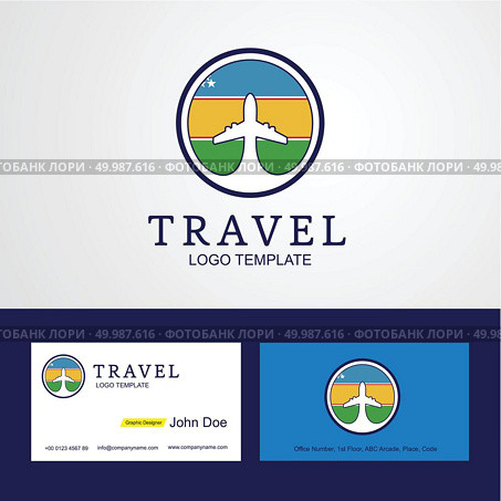 Travel Karakalpakstan Creative Circle flag Logo and Business card design. Стоковая иллюстрация, агентство Ingram Publishing / Фотобанк Лори
