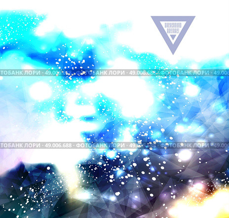 Trendy parallax background. Blur sky, clouds, nature, landscape for Summer Holidays and web design. Стоковая иллюстрация, агентство Ingram Publishing / Фотобанк Лори