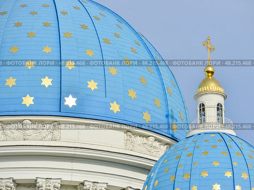 Троицкий собор в Санкт-Петербурге. Купола (2014 год). Редакционное фото, фотограф Александр Алексеев / Фотобанк Лори