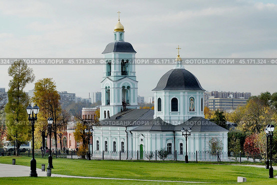 Царицыно. Храм иконы Божьей матери «Живоносный Источник». Москва (2006 год). Стоковое фото, фотограф Павел Проскуряков / Фотобанк Лори