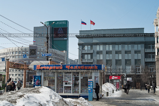 Центр города Челябинска (2010 год). Редакционное фото, фотограф Кекяляйнен Андрей / Фотобанк Лори
