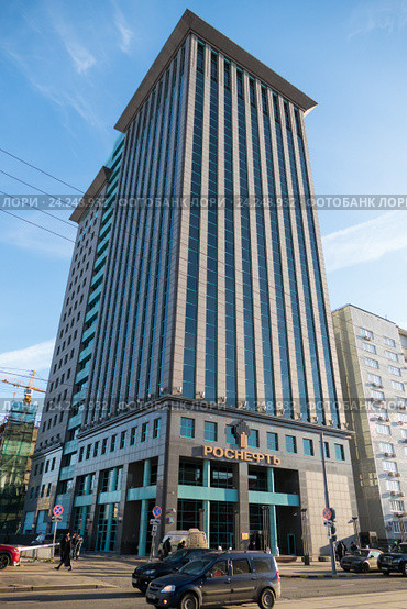 Центральный офис «Роснефть» в Москве (2016 год). Редакционное фото, фотограф hank / Фотобанк Лори