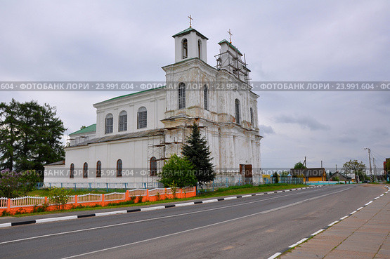 Церковь Александра Невского. Агрогородок Столовичи, Республика Беларусь (2015 год). Стоковое фото, фотограф Мартынов Антон / Фотобанк Лори