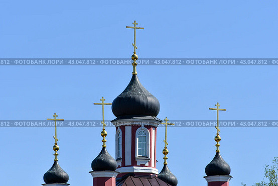 Церковь Бориса и Глеба в Запрудах на улице Большая Запрудная, город Коломна. Фрагмент (2024 год). Стоковое фото, фотограф Natalia Sidorova / Фотобанк Лори