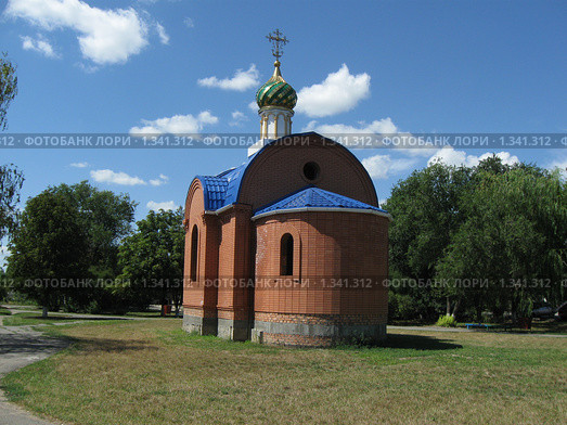 Церковь (часовня) строительство. Город Семикаракорск. Ростовская область (2009 год). Стоковое фото, фотограф Архипов Сергей Александрович / Фотобанк Лори