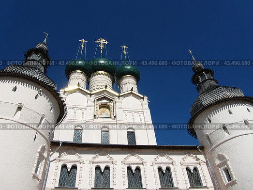 Церковь Иоанна Богослова, вход в Кремль. Ростов Великий, 2012 год. Стоковое фото, фотограф Photolart / Фотобанк Лори
