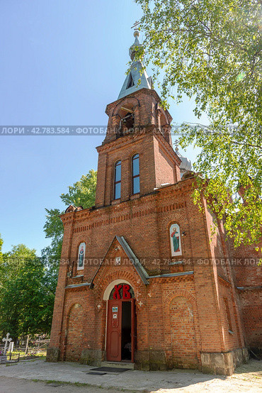 Церковь Николая Чудотворца (Никольская церковь). Село Ушаки, Ленинградская область (2022 год). Стоковое фото, фотограф Александр Щепин / Фотобанк Лори